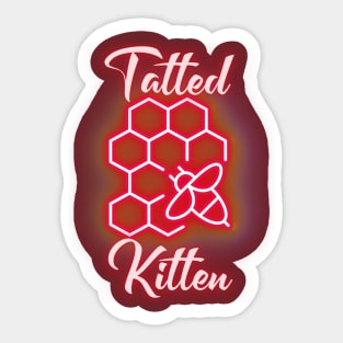 Tatted Kitten Red Sticker